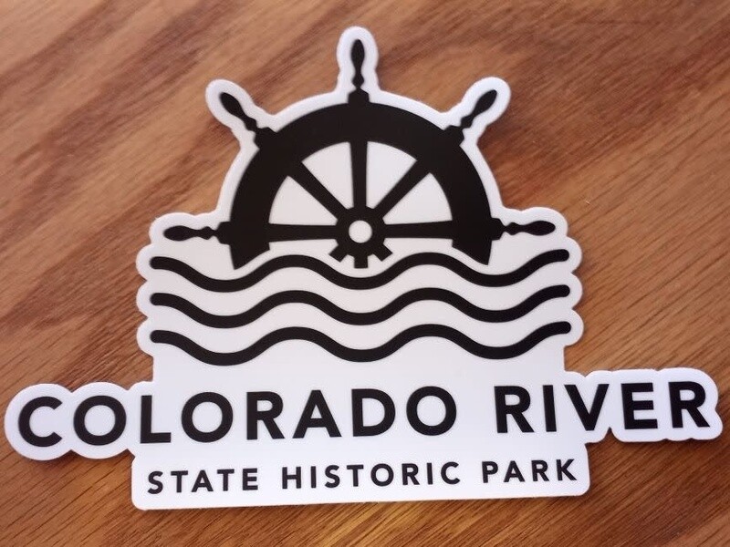 Colorado River SHP Steamboat Wheel Die Cut Bumper Sticker