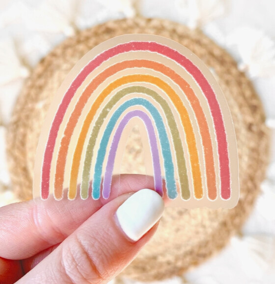 Clear Rainbow Sticker