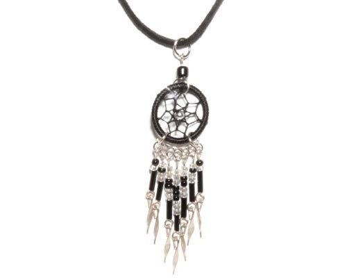 Bead Dreamcatcher Suede Necklace