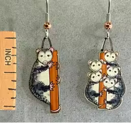 Opossum Earrings