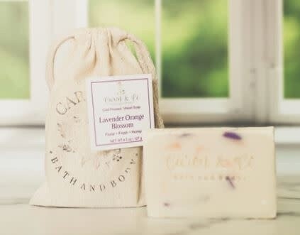 Lavender Orange Blossom Soap Slice