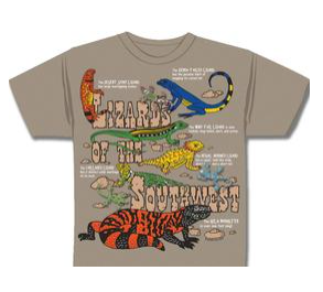Lizards of the Southwest Youth T-Shirt Khaki L