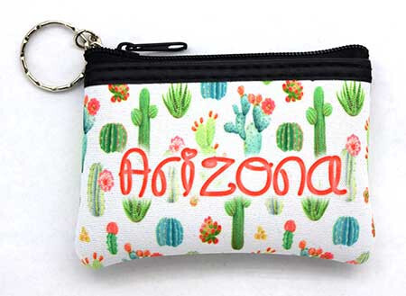 AZ Cacti Coin Purse Key Chain