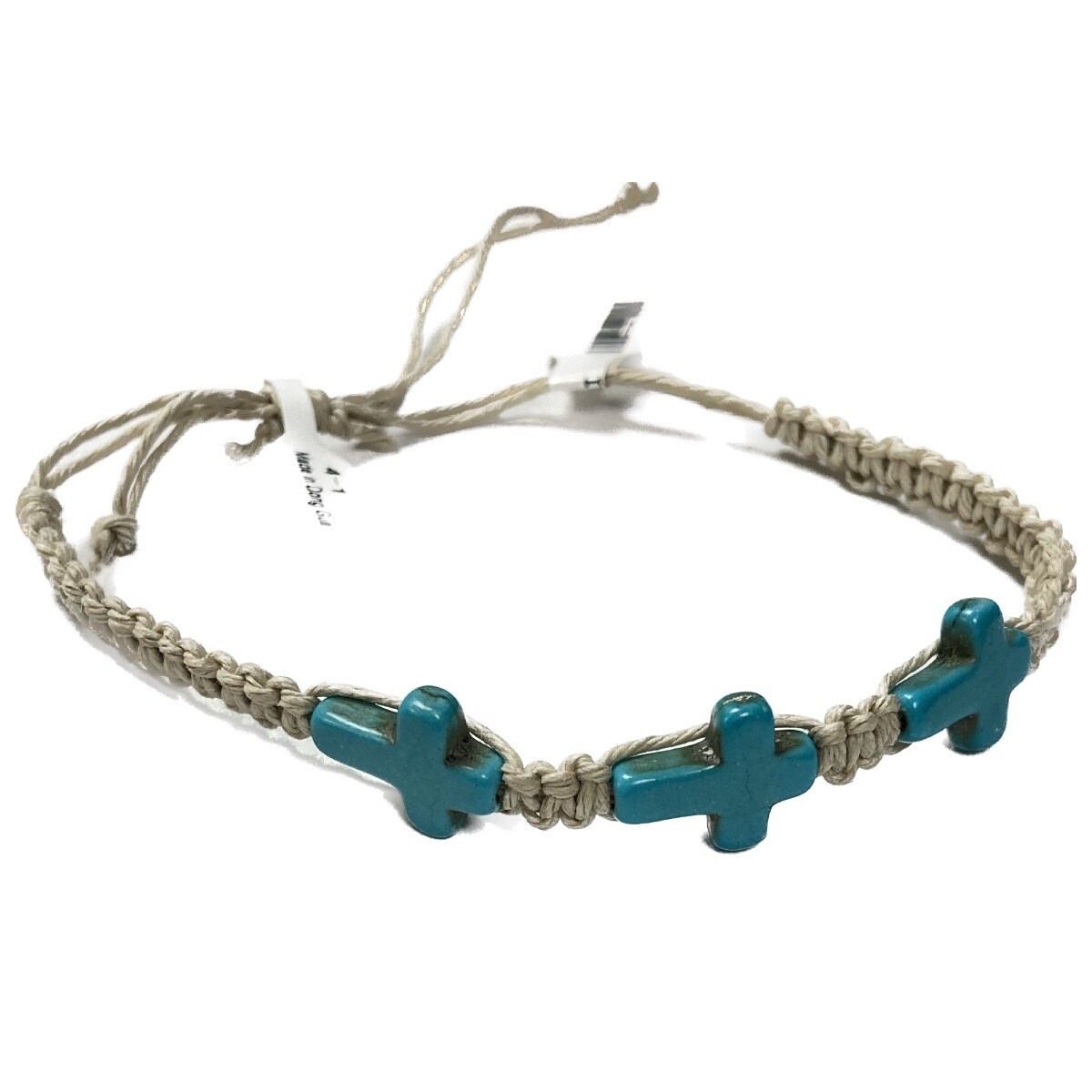 Triple Turquoise Cross Braided Bracelets