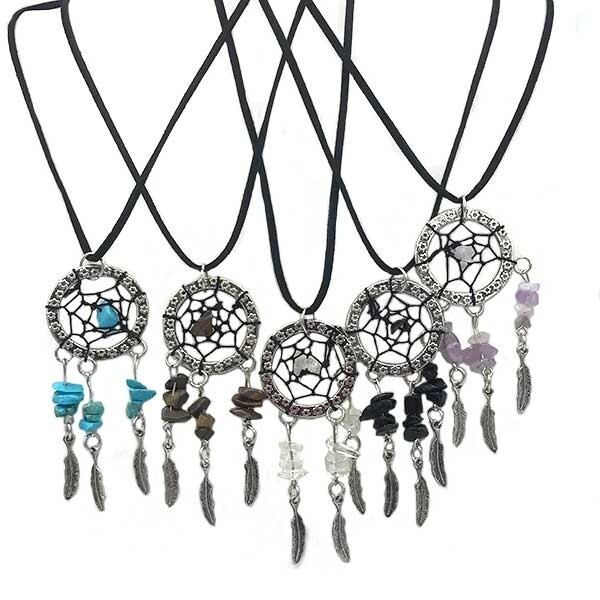 Dreamcatcher w/Gemstone Necklace