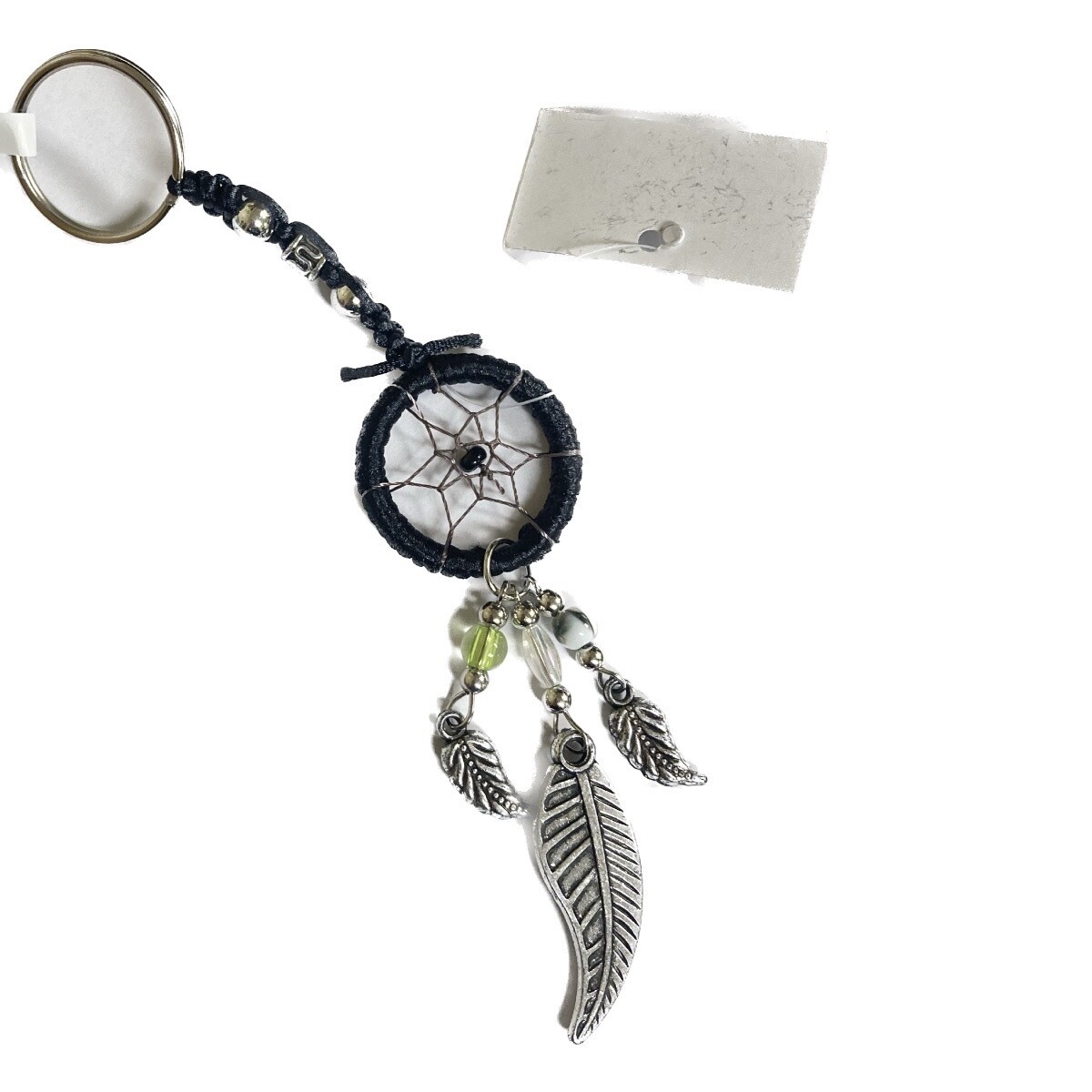 Black Beaded Dreamcatcher Key Chain
