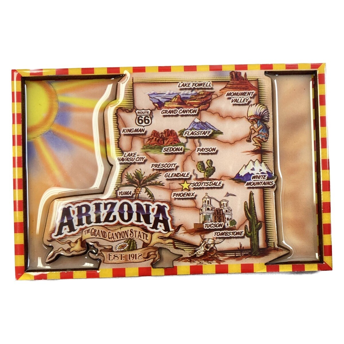 AZ 2D Map Epoxy Magnet