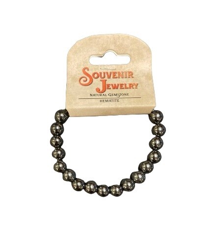 Hematite Beaded Gemstone Bracelet