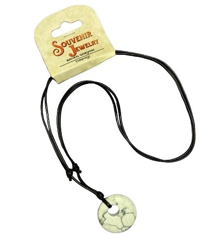 Howlite Circle Gemstone Necklace