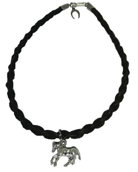 Horsehair Round Braid with Charm Youth Choker