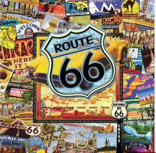 Route 66 Collage Coaster