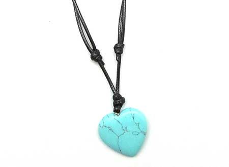 Turquoise Heart Gemstone Necklace