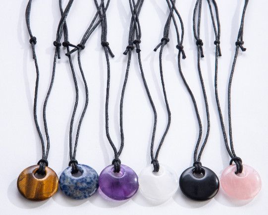 Circle Stone Pendants