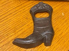 Iron Cowboy Boot Bottle Opener