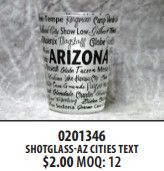 AZ-Cities Text Shot glass