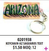 AZ-Saguaros Text Keychain