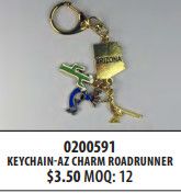 AZ Charm w/Roadrunner Key Chain