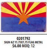 AZ-Flag 11.75 X 7.75 Metal Sign
