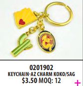 AZ-Charm Koko Saguaro Keychain