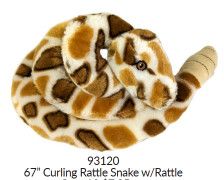 67&quot; Curling Rattle Snake w/Rattle