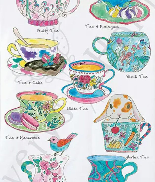 Tea Cup Tea Towel