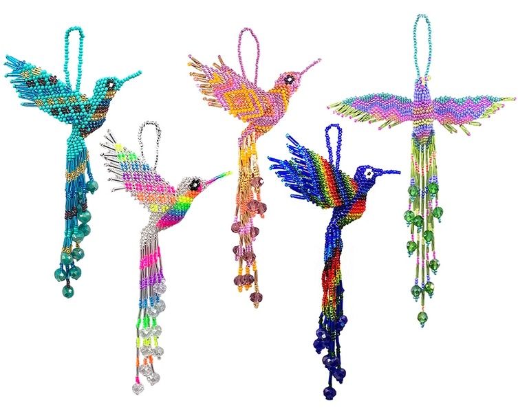 Beaded Hummingbird Ornament