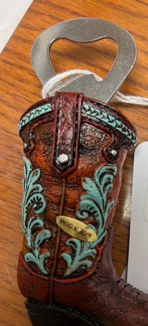 Resin Cowboy Boot Bottle Opener