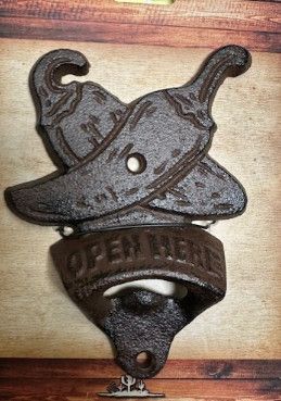 Chilis Wall Iron Bottle Opener