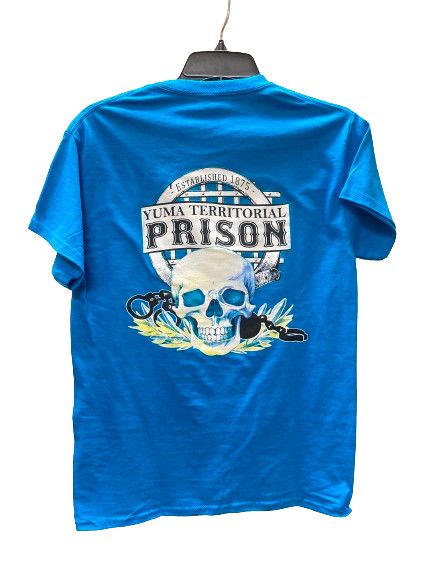 Blue Skull Unisex Adult T-shirt, Color: Teal, Size: S