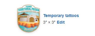 Yuma Territorial Prison Temporary Tattoo