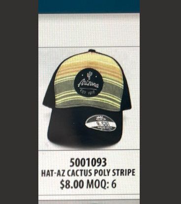 AZ Cactus Poly Stripe Hat