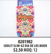 AZ-Die De Muertos Slim Koozie