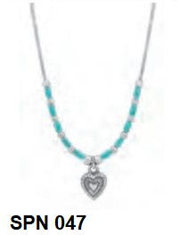 White Finish Liquid Necklace 16" SPN  047