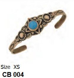 Childs Copper Cuff Turquoise Bracelet CB 004