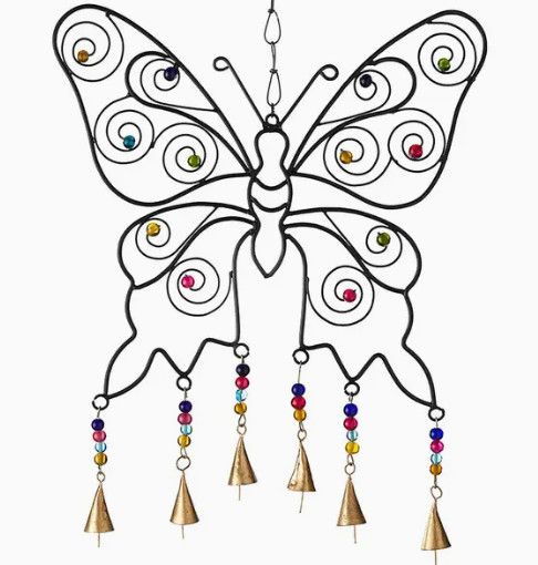 Butterfly Beaded Wind Chime