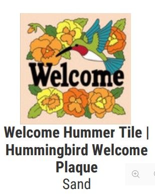 Welcome Hummer Tile (Sand)