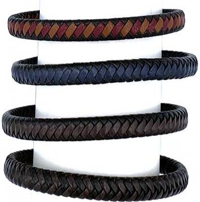 4 Assorted Leather Like Bracelet