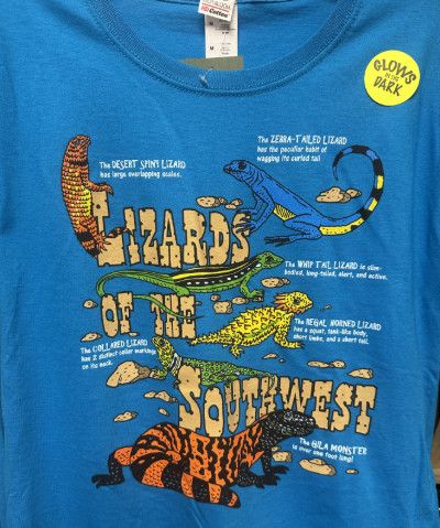 Lizards of the Southwest Youth T-shirt, Color: Blue, Size: XS