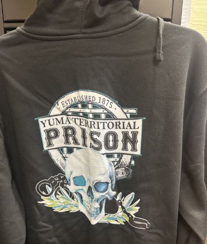 Blue Skull Hoodie, Color: Black, Size: S