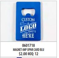 YTP Blue Bottle Opener Card Magnet
