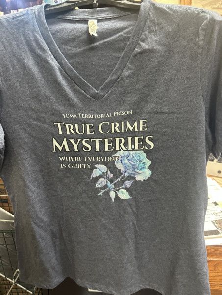 True Crime Mysteries Women's V-neck T-shirt , Color: Heather Navy, Size: S