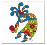 Talavera Kokopelli Tile