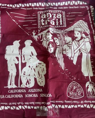 Burgundy &amp; Black Anza Trail Bandana's