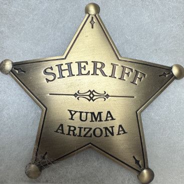 Yuma AZ Sheriff Badge Custom Star Brnze