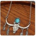 Turquoise Bull Head Necklace SP297