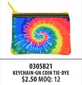 Tie-Dye Coin Purse Key Chain