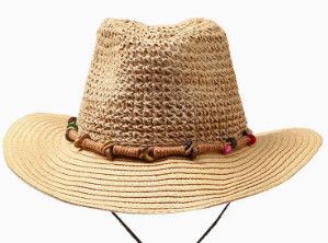 Ladies Straw Western Cowboy Hat