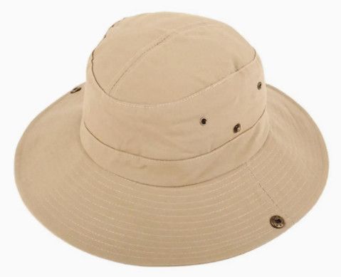 Unisex Wide Brim Sun Boonie Hat Beige
