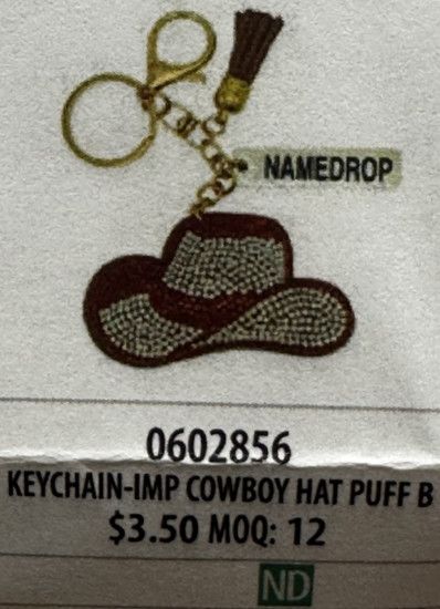 Bling Bling Cowboy Hat Key Chain