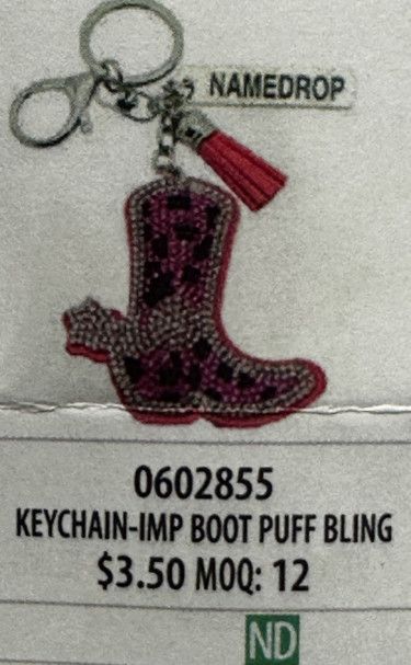 Bling Bling Boot Keychain